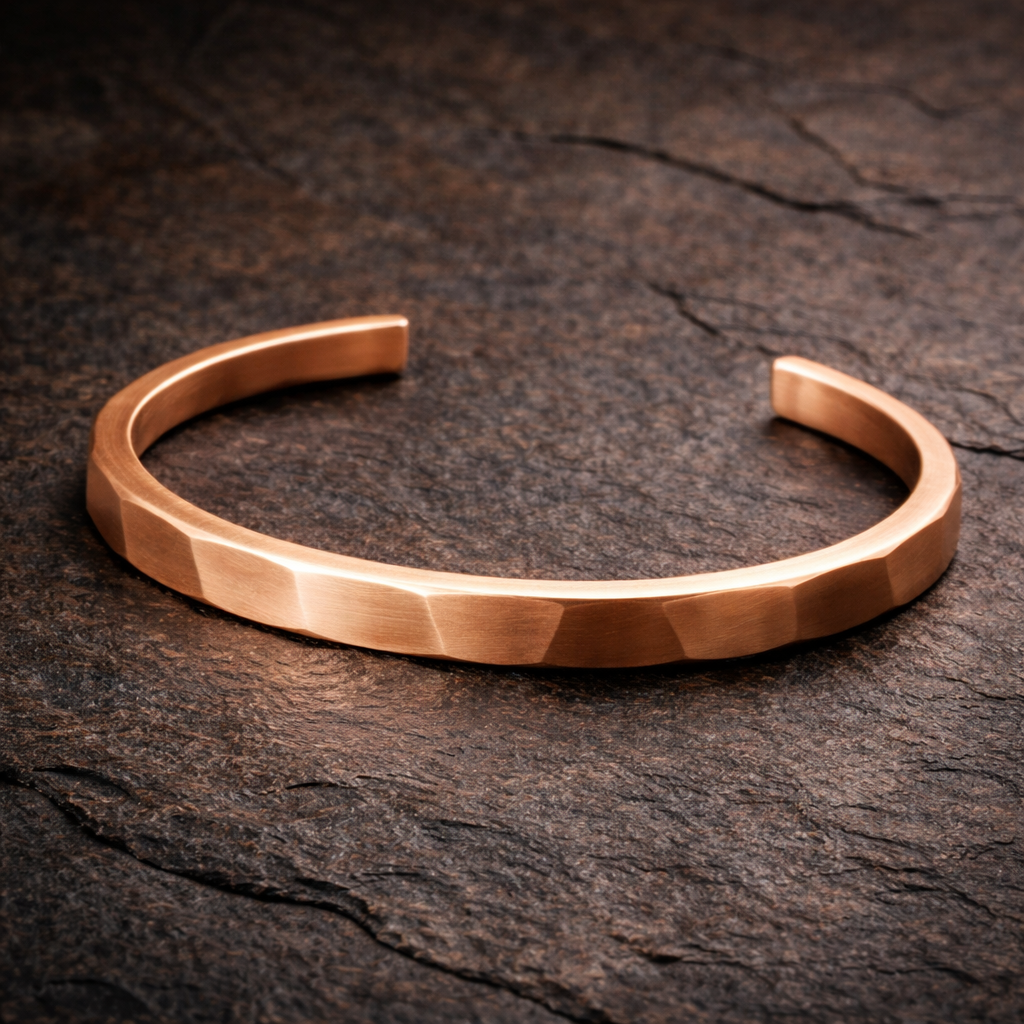Copper Vault Pure Copper Cuff Bracelet — Faceted