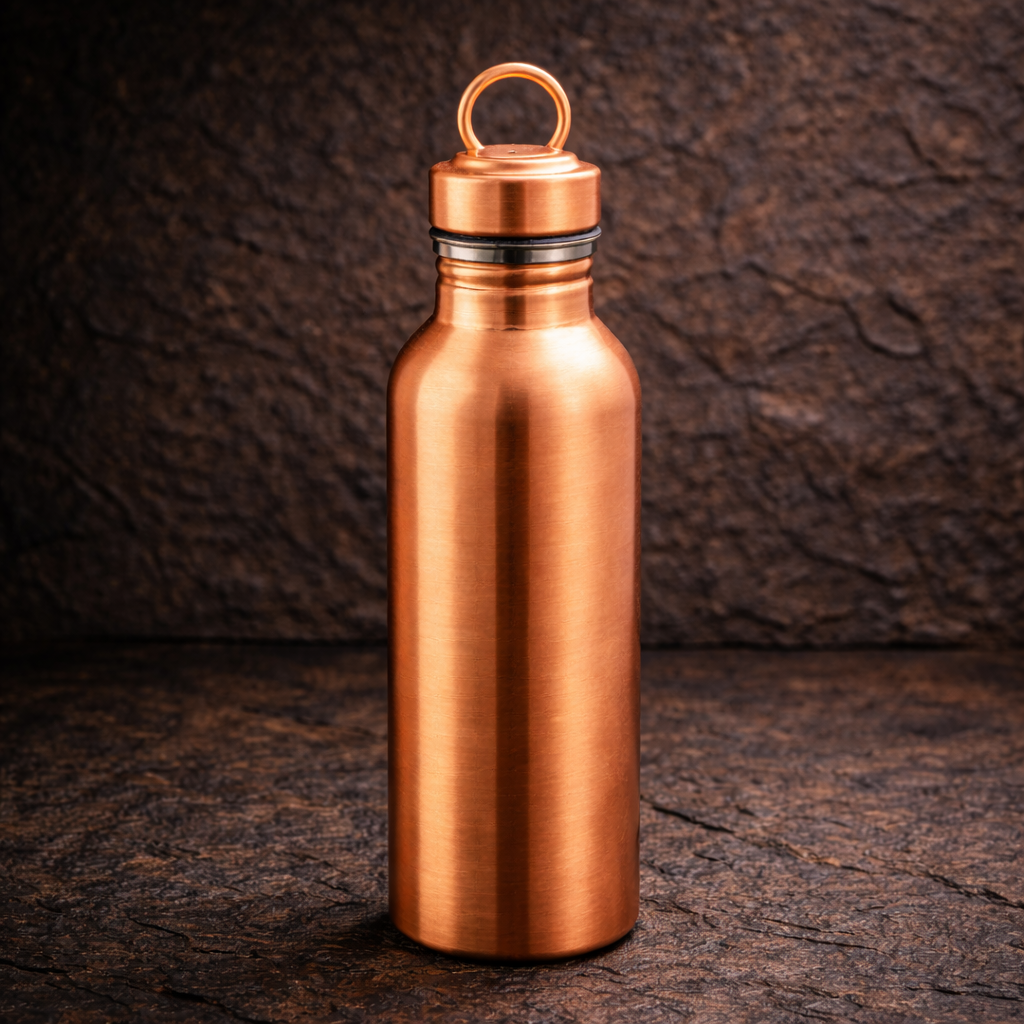 Copper Vault Pure Copper Water Bottle — Classic Finish — 1 Litre