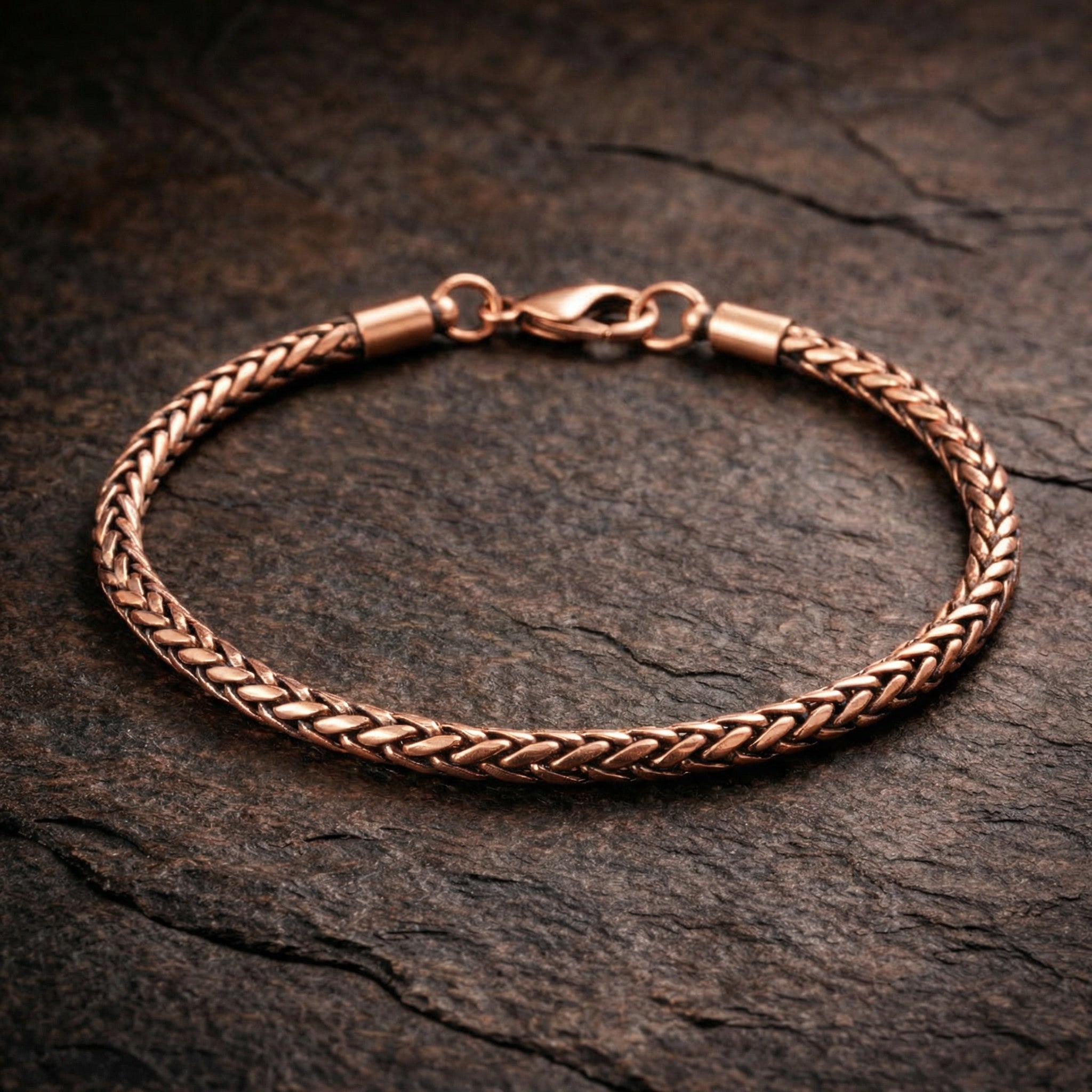 Copper Vault Pure Copper Anklet — Woven Chain