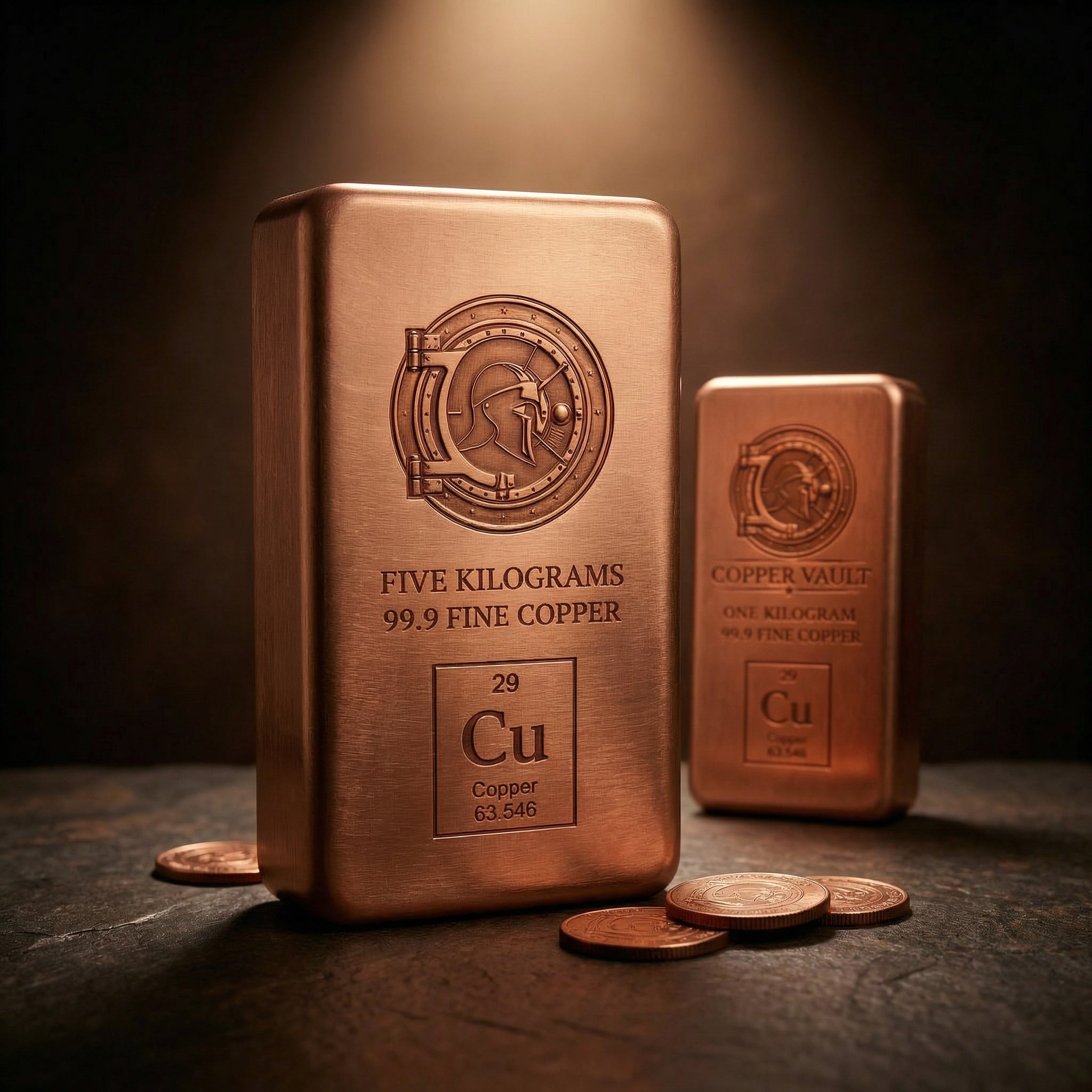 Copper Vault 5kg Solid Copper Bullion Bar — 99.9 Fine Copper
