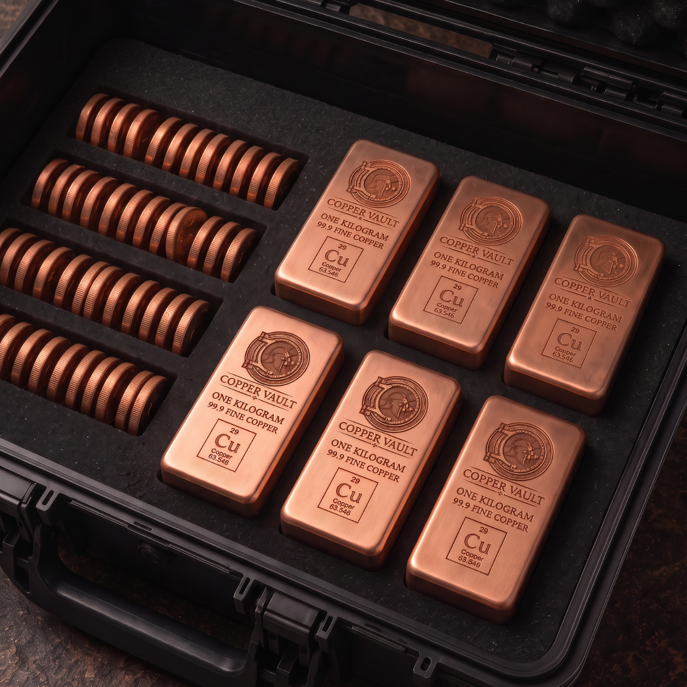 The Full Copper Vault Collector’s Case | 16kg + 64 Copper Coins